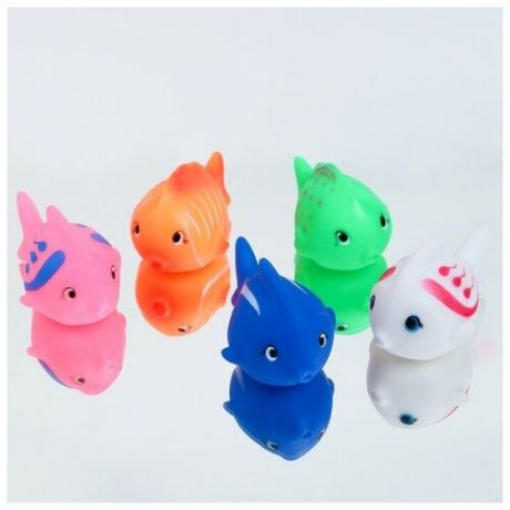 Резиновая игрушка для игры в ванной «Чудо-рыбка», цвет микс