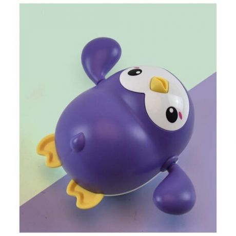 Заводной Пингвин фиолетовый для ванной