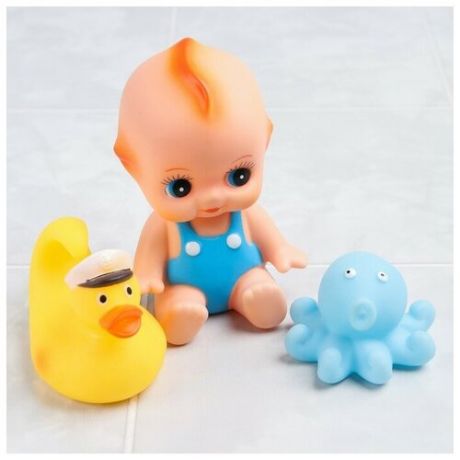 Набор резиновых игрушек для игры в ванной «Малыш и его друзья», виды микс