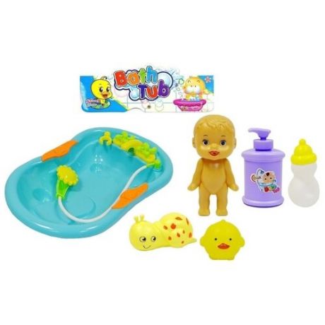 Игровой набор YarTeam, игрушка для купания, Пупс в ванночке, с аксессуарами
