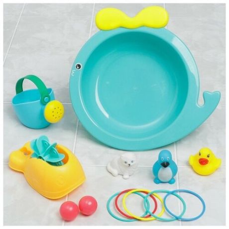 Набор игрушек для игры в ванне «Улиточка с наполнением
