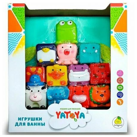 ЯиГрушка "YATOYA" Игрушка для купания "Забавные кубики" 12 шт. 12301