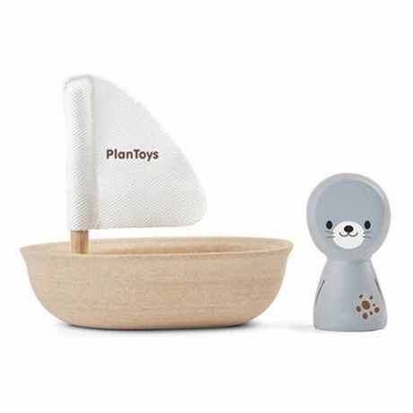 Тюлень в лодке деревянный игровой набор для ванны для детей от 1 года