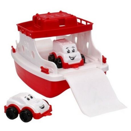 Паром с набором транспорта Technok Toys в подарочной упаковке ц. красный