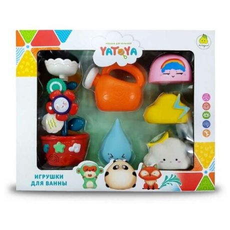Набор игрушек для ванной Yatoya В саду, с мельницей и формочками 12306