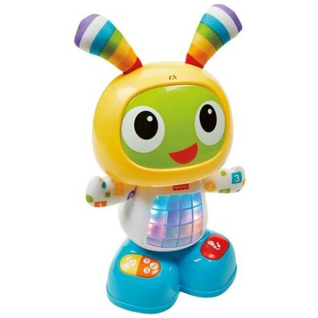 Интерактивная развивающая игрушка Fisher-Price Веселые ритмы. Обучающий робот Бибо DJX26, желтый