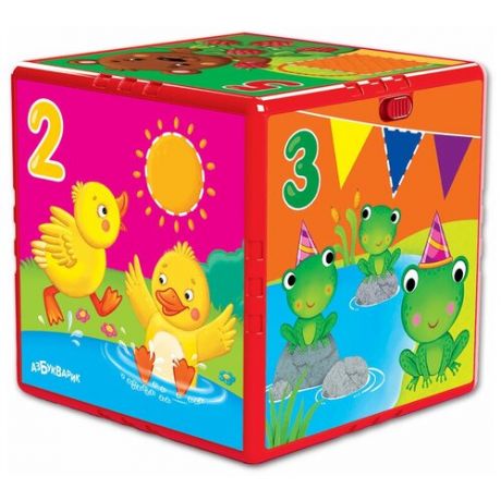 Интерактивная развивающая игрушка Азбукварик Говорящий кубик. Счёт, формы, цвета, разноцветный