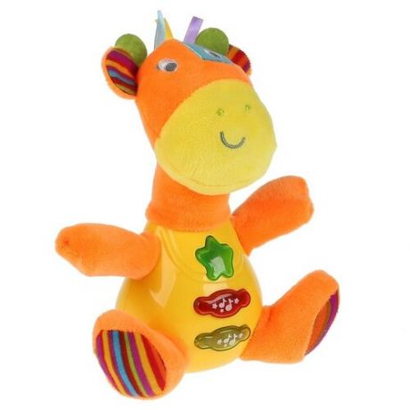 Развивающая игрушка Умка Музыкальный жираф, оранжевый/желтый