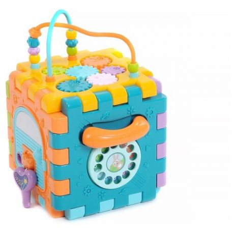 Развивающая игрушка Elefantino Куб Первые уроки IT104347, разноцветный