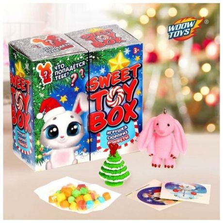 Игрушка сюрприз Sweet toy box, конфеты, новогодний зайка