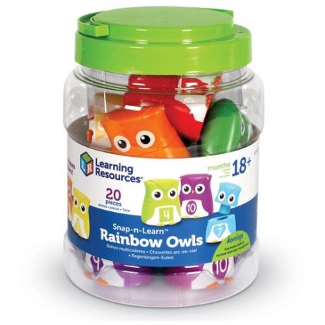 Развивающая игрушка Learning Resources Snap-n-Learn Rainbow Owls, разноцветный