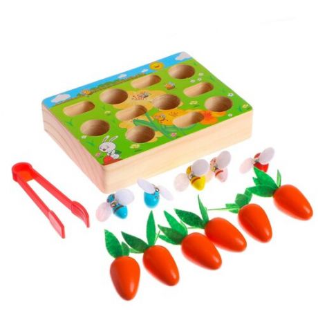 Детская развивающая игра «Достань морковку и пчёлку» 20×12,5×5 см