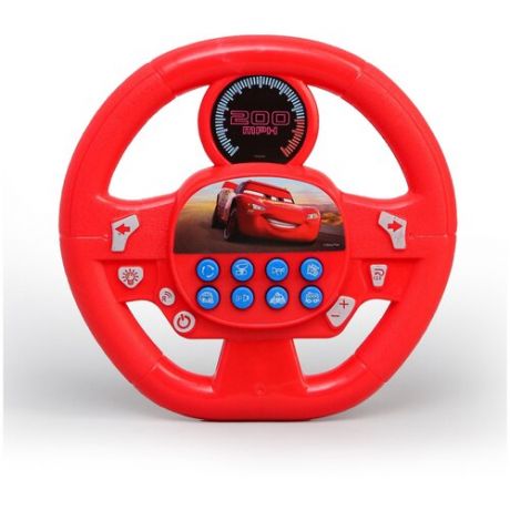 Музыкальный руль"Тачки" красный, звук, работает от батареек, DISNEY Disney 4692362 .