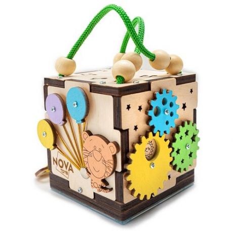 Развивающая игрушка NOVA Toys Бизикубик БК101, разноцветный