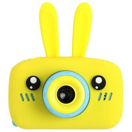 Интерактивная развивающая игрушка Amai Детский цифровой фотоаппарат Зайка, желтый