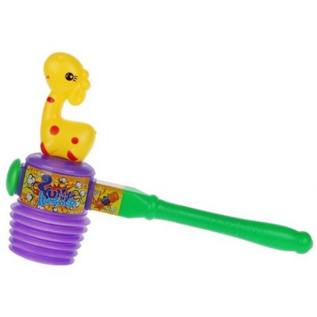 Развивающая игрушка Yako Молоточек-пищалка Жирафик M9743, разноцветный