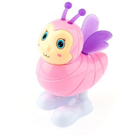 Игрушка для малышей пчелка розовая заводная