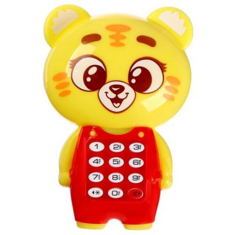 Интерактивная развивающая игрушка Zabiaka Озорной тигруля 4878025, желтый/красный
