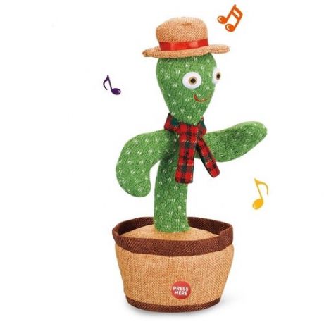 Музыкальная игрушка танцующий кактус/Музыкальный кактус повторюшка/Танцующий кактус/Кактус повторюшка