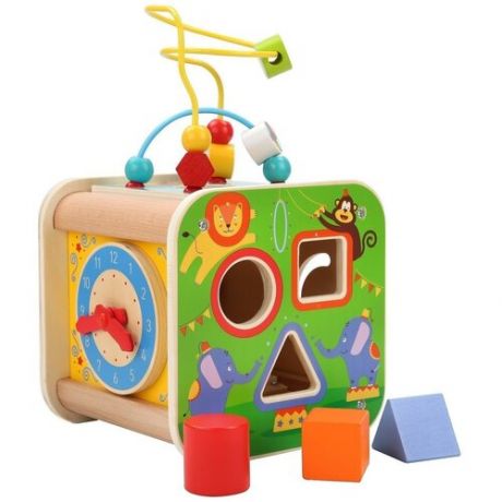 Развивающая игрушка Lucy & Leo Куб Цирк LL211, разноцветный