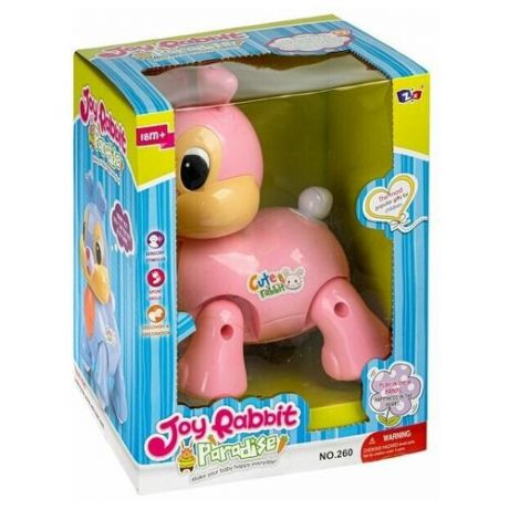 Музыкальная игрушка Shantou Веселый кролик, 25*19,5*15 см, розовый (Б94038-А)