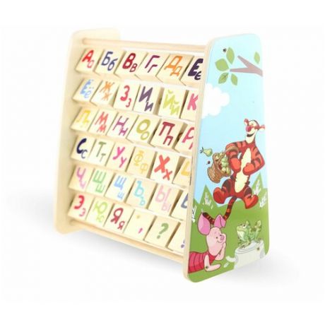 Счеты алфавит Винни деревянные / развивающие игрушки для детей / настольные игры учим буквы/ Ulanik