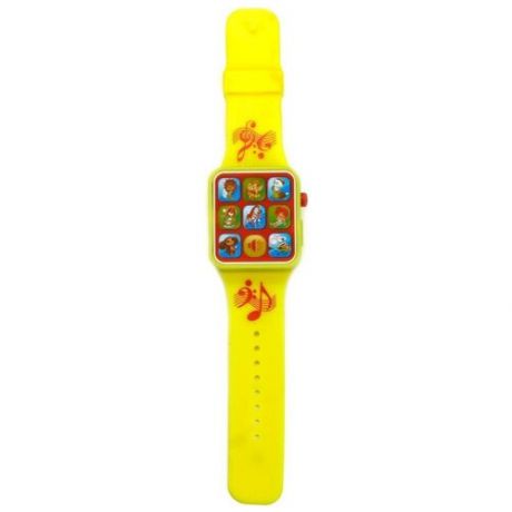 Интерактивная развивающая игрушка Умка Музыкальные часы с песнями В. Шаинского B1388255-R2, желтый