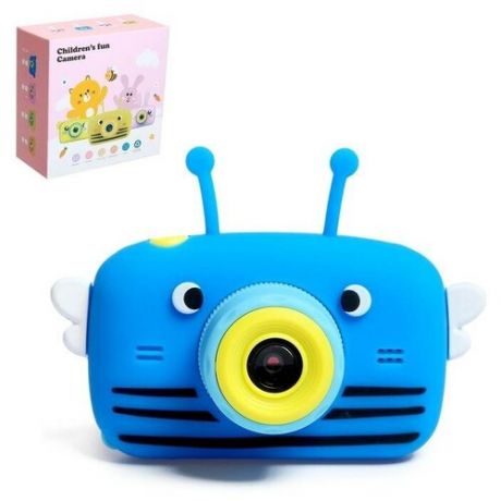 Детский фотоаппарат "Пчёлка", с селфи камерой, цвет синий 5800566 .