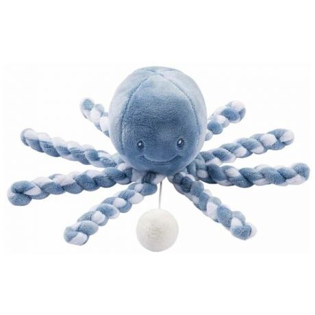 Игрушка мягкая Nattou Musical Soft toy (Наттоу Мьюзикал Софт Той) Lapidou Octopus blue infinity/light blue музыкальная 877589