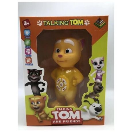 Интерактивная Детская игрушка Говорящий Том и его друзья / Желтый Кот