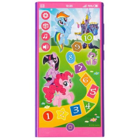 Интерактивная развивающая игрушка РОСМЭН Игрушечный телефон Мой маленький пони, розовый/фиолетовый