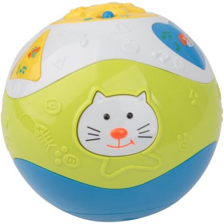 Интерактивная развивающая игрушка Zhorya Обучающий шарик (ZY291556), желтый/синий/зеленый