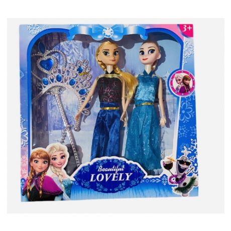 Набор кукол для девочек Эльза и Анна + украшения/Frozen/Холодное сердце.