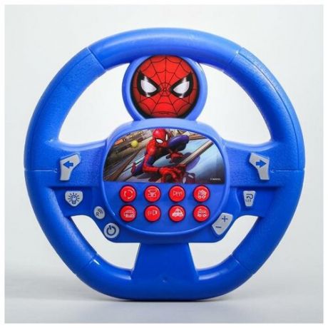 Музыкальный руль"Человек-паук", звук, работает от батареек, MARVEL MARVEL 4692363 .