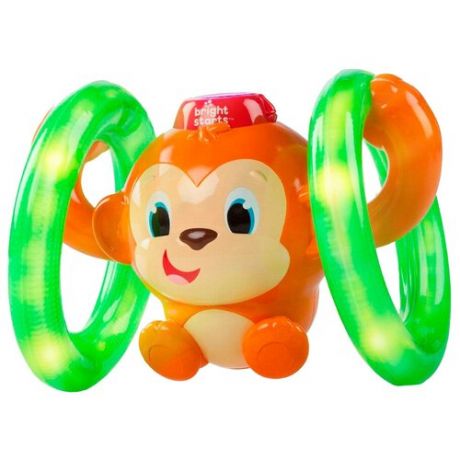 Интерактивная развивающая игрушка Bright Starts Музыкальная обезьянка на кольцах, оранжевый/зеленый
