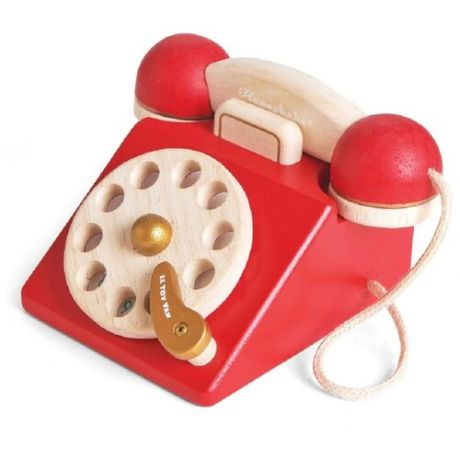 Винтажный телефон деревянная игрушка для сюжетной игры от 3 лет