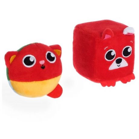 Набор развивающих игрушек, 2 предмета: кубик Собачка, мячик Котик Крошка Я 3850583 .