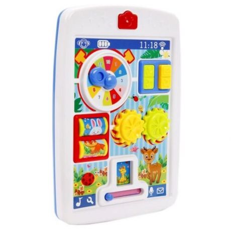 Интерактивная развивающая игрушка Happy everyday Мой первый планшет (65080), белый/голубой