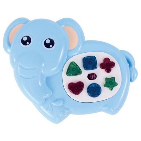 Интерактивная развивающая игрушка Junfa toys Потеша музыкальные зверята Слоник ZY1134094, голубой