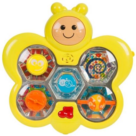 Интерактивная развивающая игрушка Jia Le Toys Бабочка-калейдоскоп Б93678, желтый