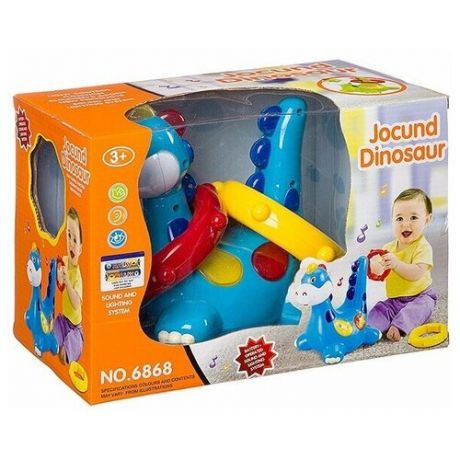 Музыкальная игрушка Shantou свет, Динозаврик с кольцами, коробка, 26,5*18,5*15,5 см (Б93910)