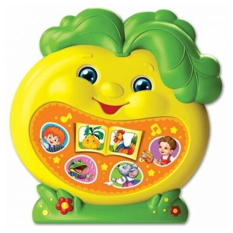 Интерактивная развивающая игрушка Азбукварик Любимая сказочка Репка 2200, желтый/зеленый
