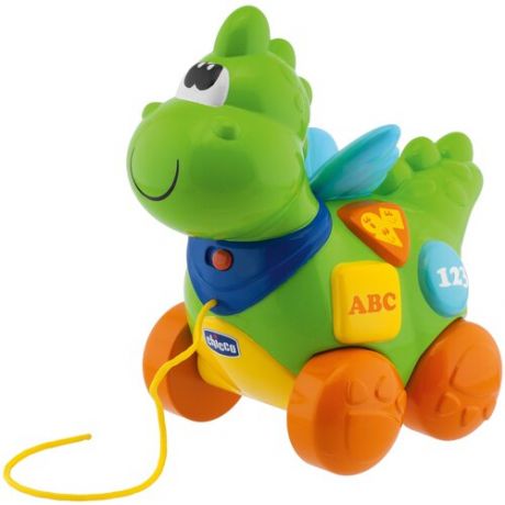 Каталка-игрушка Chicco Говорящий дракон (69033) зеленый/оранжевый