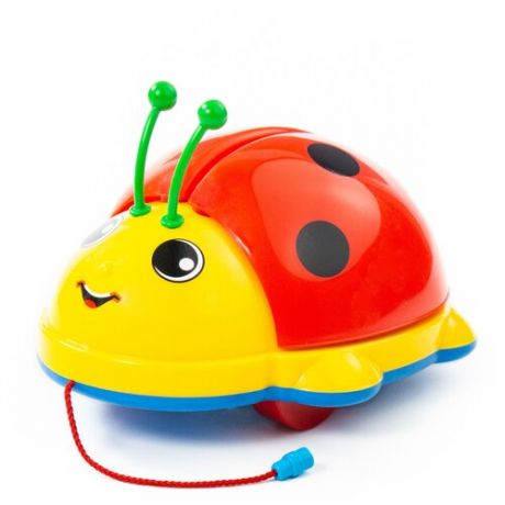 Каталка-игрушка Molto Божья Коровка (7888) в сеточке красный/желтый/голубой