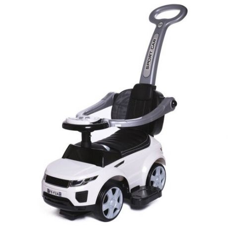 Каталка-толокар Babycare Sport Car с резиновыми колесами и кожаным сиденьем 614W белый
