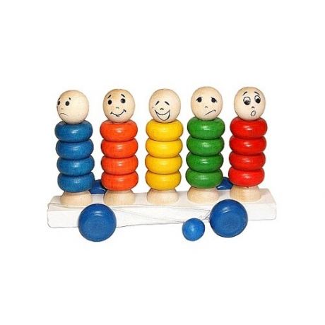 Каталка-игрушка Краснокамская игрушка Квинтет (КАТ-03) разноцветный