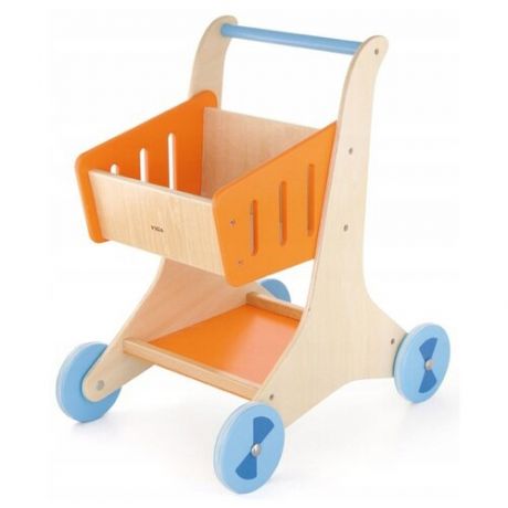 Каталка-ходунки Viga Shopping Cart (50672) бежевый/оранжевый/голубой