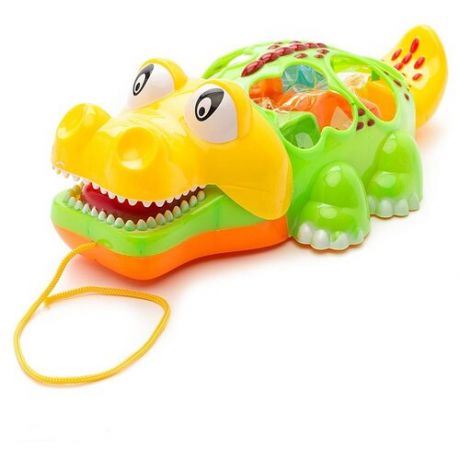 Каталка-игрушка Наша игрушка Крокодил, 613825 зелeный