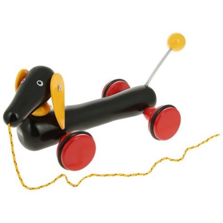 Каталка-игрушка Brio Pull Along Large Dachshund (30334) красный/желтый/черный