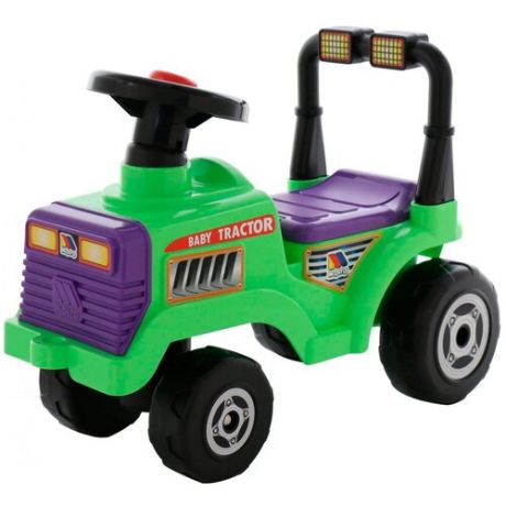 Каталка-трактор Митя с клаксоном пластик для малышей от 1,5 лет